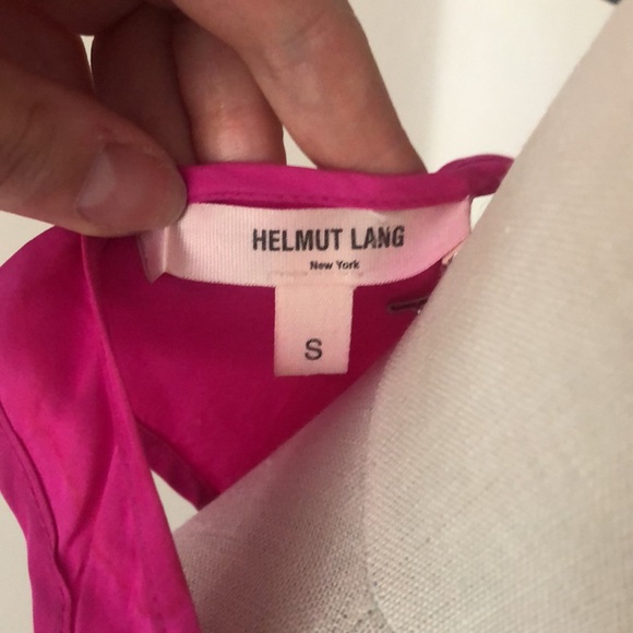 Helmut Lang hot pink racer back silk camisole sz S - Picture 6 of 6
